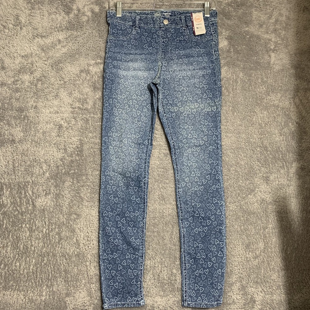 wonder nation Blue Heart-Print Girls' Jeans
